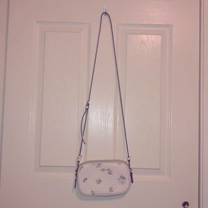 Used White leather Coach bag